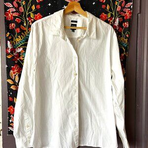 GAP - XL White Cotton-blend - Long Sleeve Button